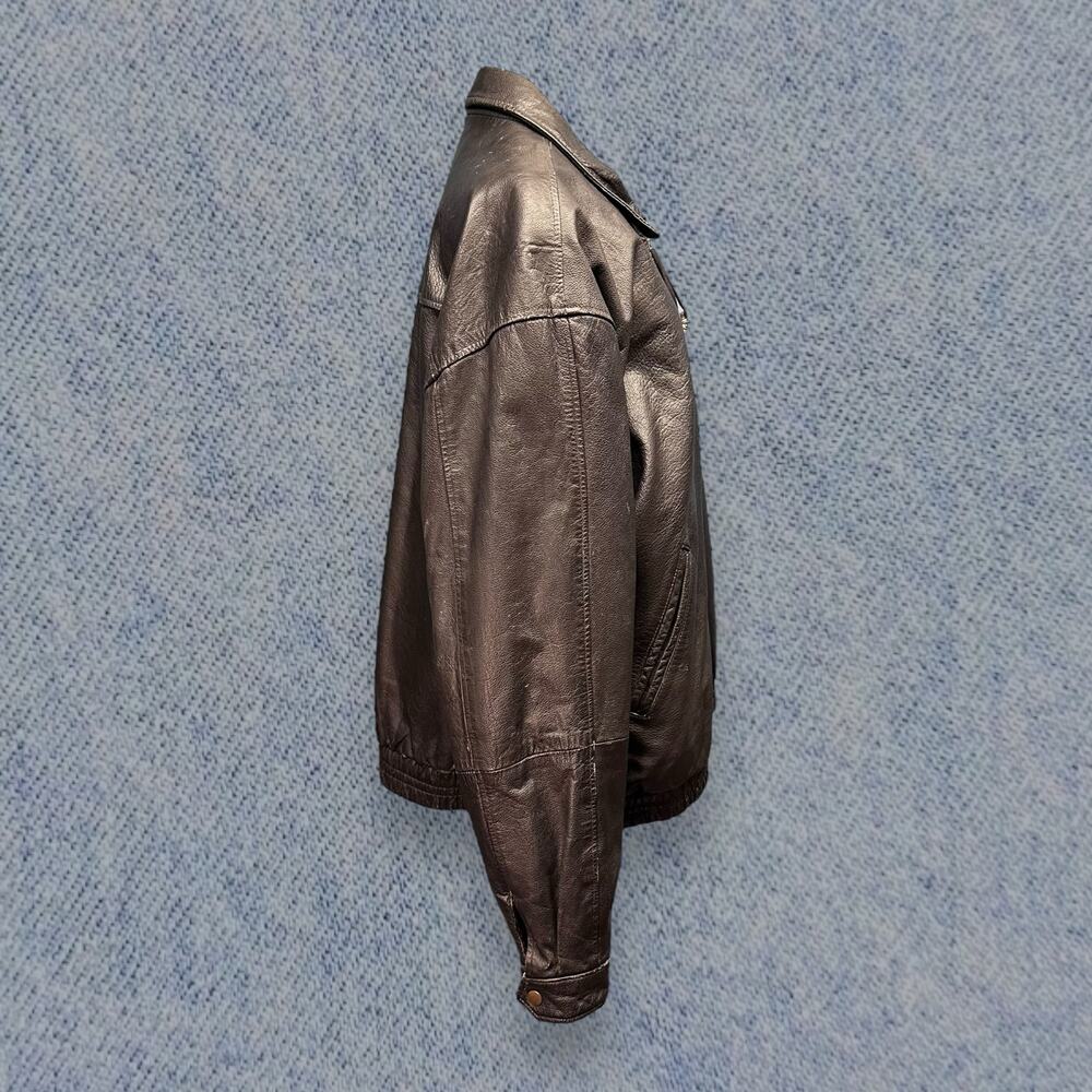 Vintage Stone Rockers Men’s Leather Jacket - Black, Size XXL - Picture 3 of 7
